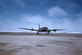 Wheeler Airline, DC4, Landing at Fox Main.