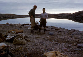 Vic Sim and Kolouk exploring the area at the head of Quilliam Bay